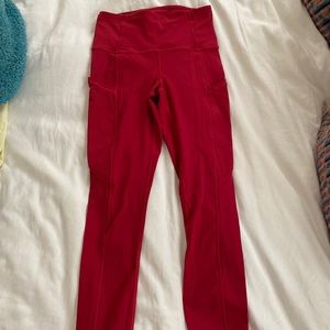 Red Lululemon Leggings